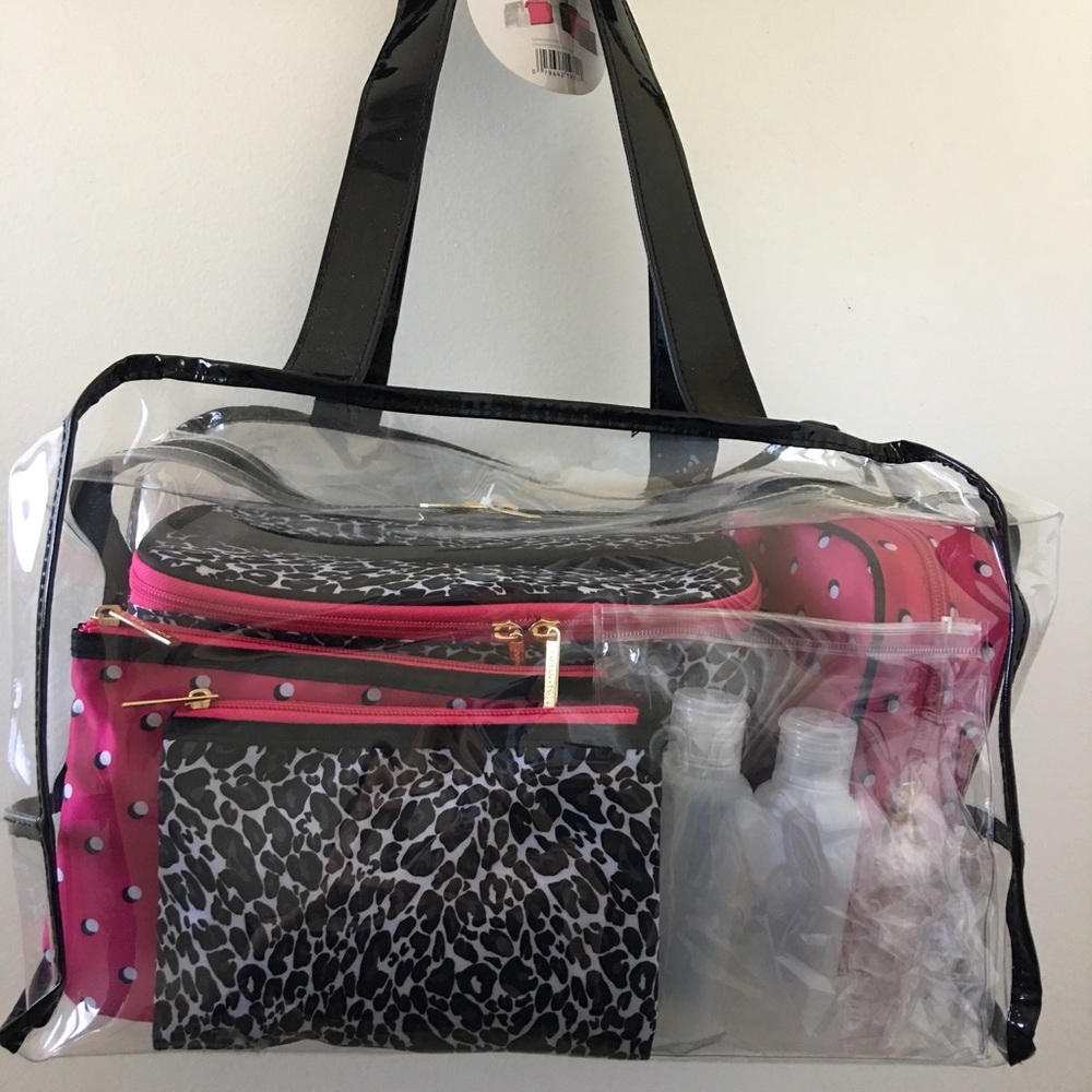Brand new 8 piece travel makeup/ accessory bag